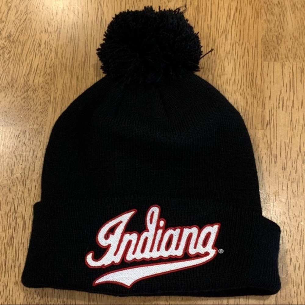 Indiana Black Stocking‎ Cap